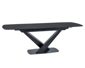 Стол стеклянный Signal Cassino I 160(220)X90 матовый черный